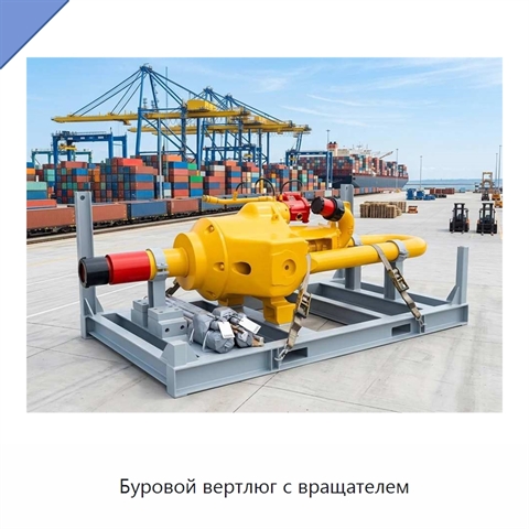 Буровой вертлюг с вращателем