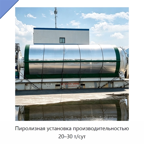 Пиролизная установка производительностью 20–30 т/сут
