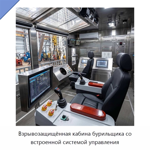 Взрывозащищённая кабина бурильщика со встроенной системой управления