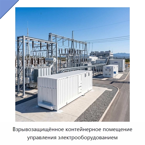Взрывозащищённое контейнерное помещение управления электрооборудованием