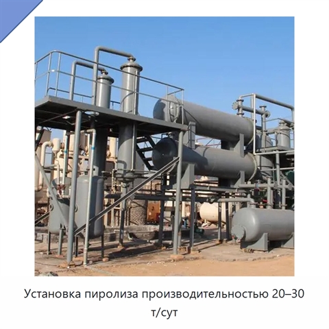 Установка пиролиза производительностью 20–30 т/сут
