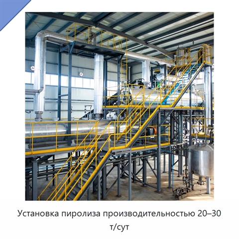 Установка пиролиза производительностью 20–30 т/сут