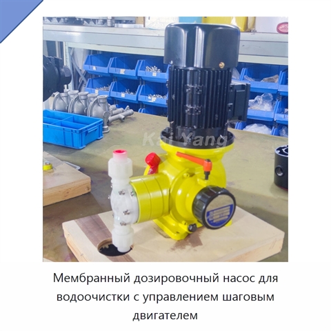 Мембранный дозировочный насос для водоочистки с управлением шаговым двигателем
