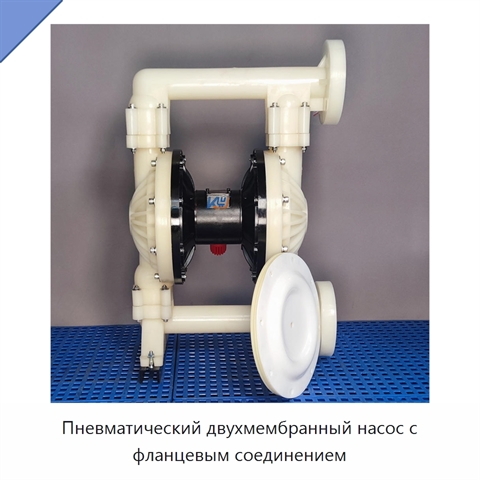 Пневматический двухмембранный насос с фланцевым соединением