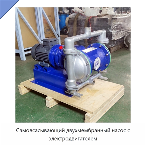Самовсасывающий двухмембранный насос с электродвигателем