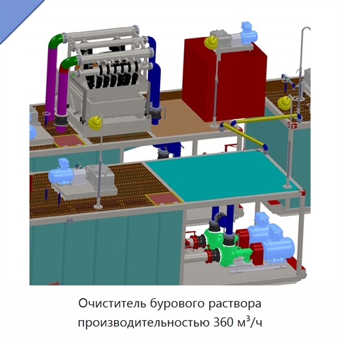 Очиститель бурового раствора производительностью 360 м³/ч