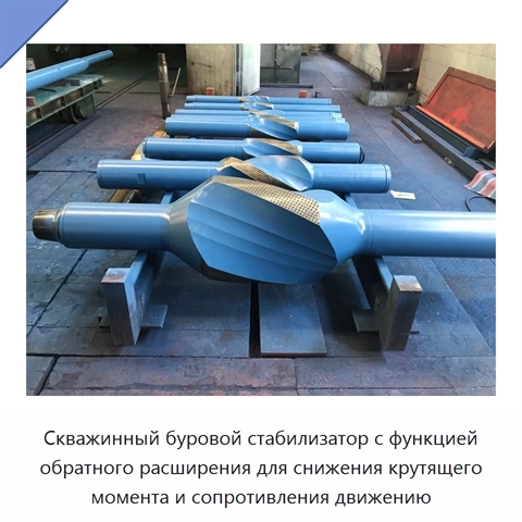 Скважинный буровой стабилизатор с функцией обратного расширения для снижения крутящего момента и сопротивления движению
