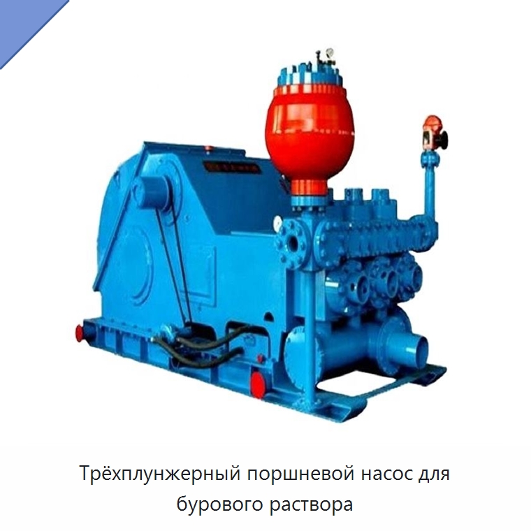 Трёхплунжерный поршневой насос для бурового раствора — Нефтепромысловое оборудование