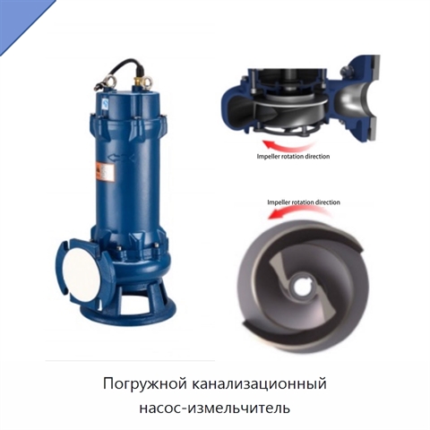 Погружной канализационный насос-измельчитель
