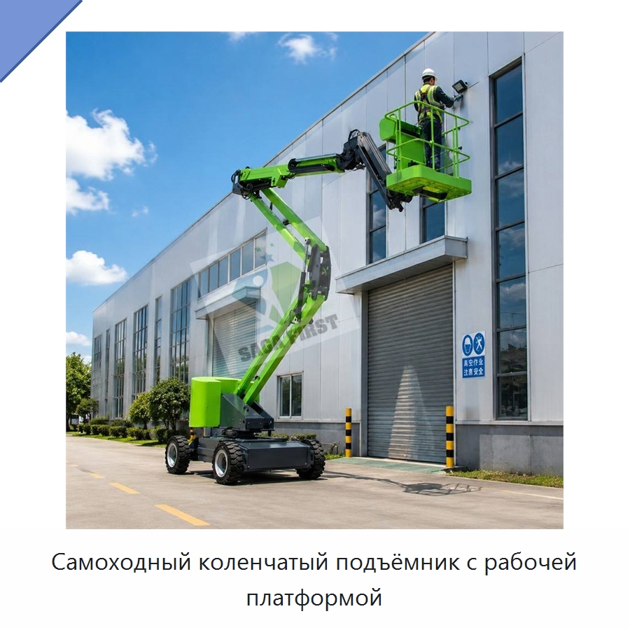 Самоходный коленчатый подъёмник с рабочей платформой — Подъемные столы