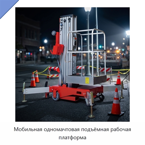 Мобильная одномачтовая подъёмная рабочая платформа